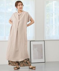 NICOLE white/リネン混スキッパーワンピ－ス/506737287