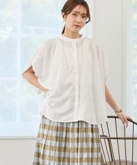 NICOLE white/ショルダータック ブラウス/ フレンチドレープ/506737310