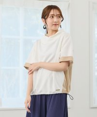 NICOLE white/異素材切り替えスタンドプルオーバー/506737316