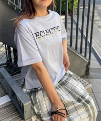 NICOLE white/シルバー刺繍ロゴＴＥＥ/506737318