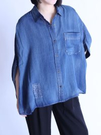 LASUD/ラシュッド LASUD LASUD×BoutiqueOrdinary ドルマンデニムライクシャツ/506737381
