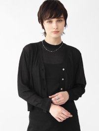 Aga/アーガ Aga ラスターリブニットカーディガン/506737446