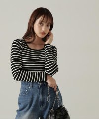 PROPORTION BODY DRESSING/ボーダーリブニット　24AW/506737515