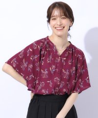 SHOO・LA・RUE/【高レビュー/洗える】シンプルコーデに彩りを プリント前あきブラウス/506741259