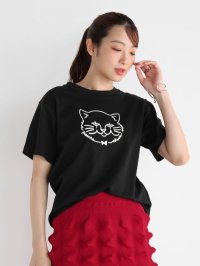 Vin/ヴァン Vin CATプリントTシャツ/506745769