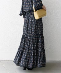 SHIPS any WOMEN/SHIPS any:〈手洗い可能〉リーフ プリント ハシゴレース ティアード スカート/506749838