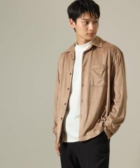 a.v.v (MEN)/【やわらかい着心地】ライトフェイクスエードオープンカラーシャツ/506652940