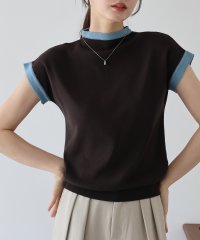 BLUEEAST/ブルーイースト BLUEEAST バイカラーフレンチスリーブニット/506746873