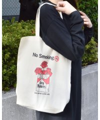 MODISH GAZE/モディッシュガゼ MODISH GAZE プリント トートBAG(ガール線画＆タバコ薔薇)/506749817