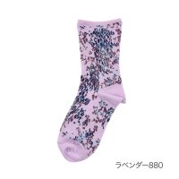 HANAE MORI/ハナエモリ HANAE MORI 福助 【HANAE MORI ： ファーストライン】 靴下 総柄 クルー丈 履き口やわらか(3203ー043) サステナブル /506759778