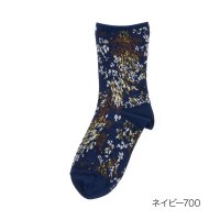 HANAE MORI/ハナエモリ HANAE MORI 福助 【HANAE MORI ： ファーストライン】 靴下 総柄 クルー丈 履き口やわらか(3203ー043) サステナブル /506759778