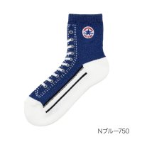 CONVERSE/コンバース CONVERSE 福助 【コンバース】 靴下 スニーカー柄 クルー丈 片面刺しゅう(3226ー108) 婦人 女性 レディース フクスケ fukus/506759783