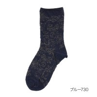 manzoku/マンゾク 満足 福助 【満足 ： ゆったりらくらく】 靴下 花柄 クルー丈 アルガンオイル加工(3245ー03M) ゆったりのびのび編み 締め付けにくい 婦人 /506759786