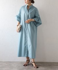 Bonjour Sagan/ボンジュールサガン BONJOUR SAGAN ノーカラーフリルスリーブシャツワンピース/506766769