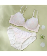 petit marie/パリーゼ Palissee フラワープリント3/4モールドカップブラ＆ショーツ【返品不可商品】/506700367