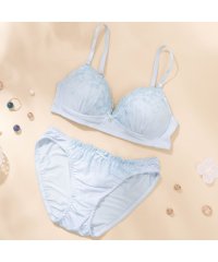 petit marie/パリーゼ Palissee リボン刺しゅうノンワイヤーブラ＆ショーツ【返品不可商品】/506700371