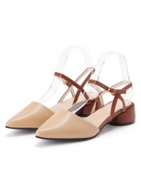 Lace Ladies/レースレディース Lace Ladies バイカラー ポインテッド サイドオープン ストラップ サンダル/506717014