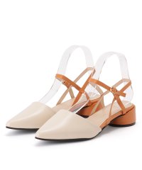 Lace Ladies/レースレディース Lace Ladies バイカラー ポインテッド サイドオープン ストラップ サンダル/506717014