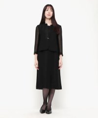 LAPINE FORMAL/【夏用喪服・礼服・フォーマル用】ボーダージャカード ワンピース/506725751