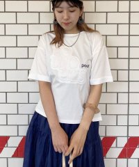NICOLE white/エンボス+刺繍ロゴＴＥＥ/506737340