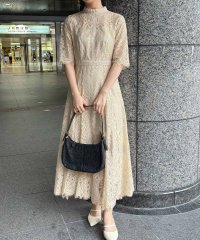 aity/アイティ aity 配色ハシゴレース切替ドレス 結婚式 パーティードレス オケージョンドレス 同窓会 お呼ばれワンピース/506755552