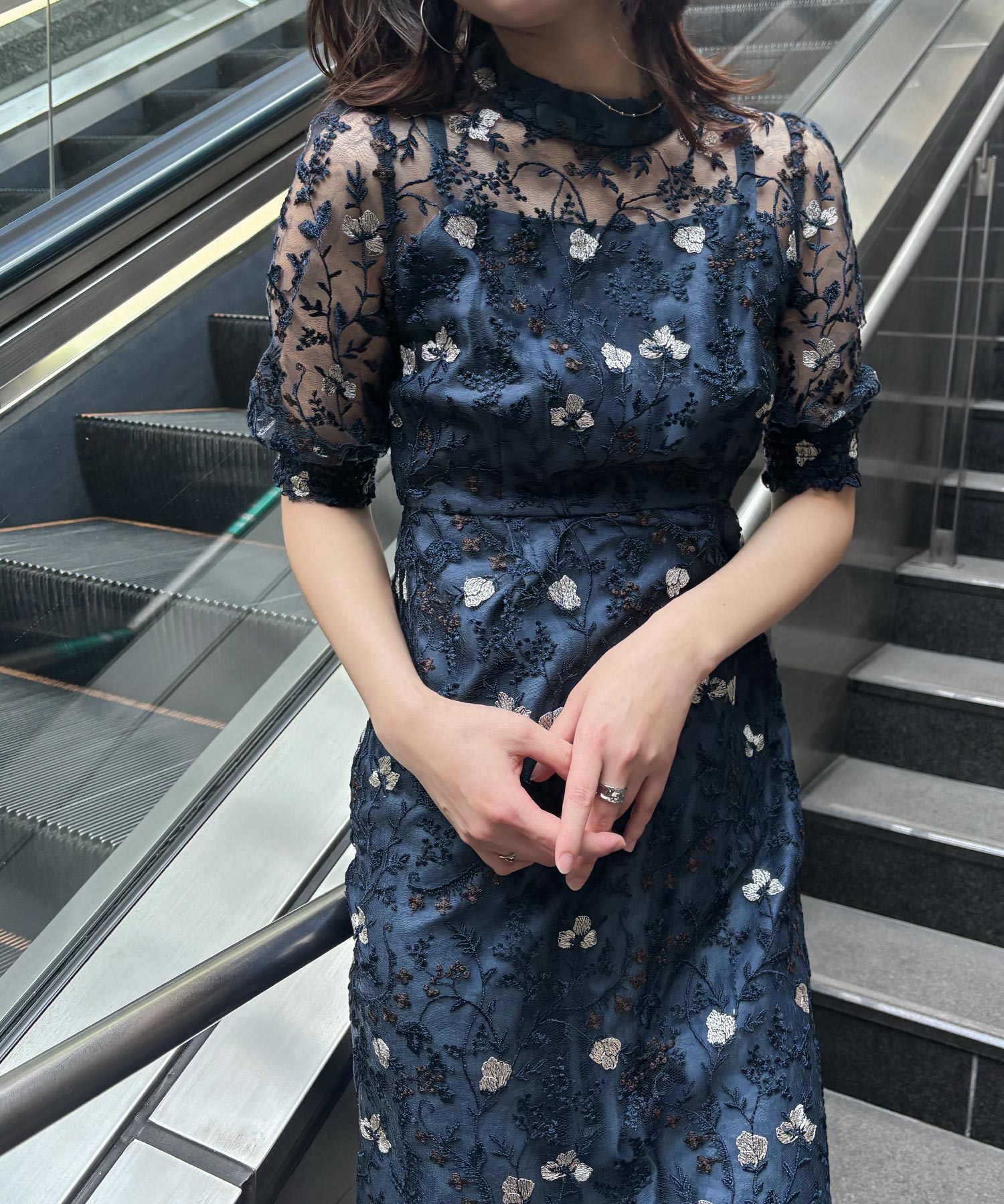 セール】アイティ aity アンティーク刺繍レースドレス 結婚式