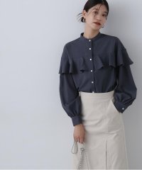 N Natural Beauty Basic/バンドカラーラッフル長袖ブラウス/506770448