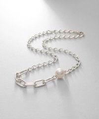 COCOSHNIK ONHITSCH/ココシュニック オンキッチュ COCOSHNIK ONKITSCH シルバー ミックスチェーン ロングカーブ・ケーブル パールネックレス/506774529