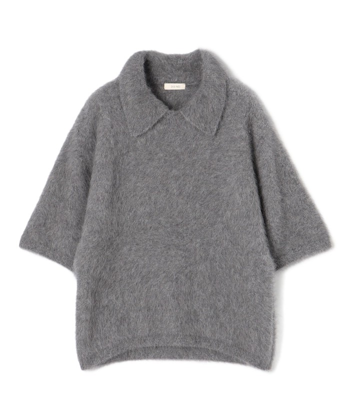 DES PRES デプレ フォックスカシミヤ シャツカラープルオーバー 黒 デプレ フォックスカシミヤ シャツカラープルオーバー ブラック