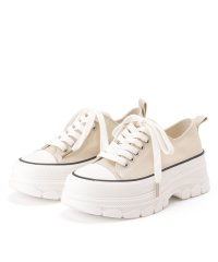 Lace Ladies/レースレディース Lace Ladies ローカット 厚底 レースアップ キャンバス スニーカー/506717050