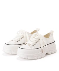 Lace Ladies/レースレディース Lace Ladies ローカット 厚底 レースアップ キャンバス スニーカー/506717050