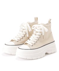 Lace Ladies/レースレディース Lace Ladies ハイカット 厚底 レースアップ キャンバス スニーカー/506717051