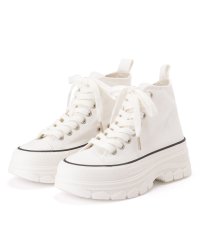 Lace Ladies/レースレディース Lace Ladies ハイカット 厚底 レースアップ キャンバス スニーカー/506717051