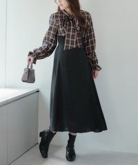 OLIVE des OLIVE/【WEB限定】ドッキングチェックボウタイワンピース/506742045