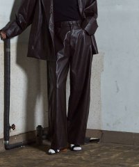 NOMINE/フェイクレザー カーブ パンツ/506747977
