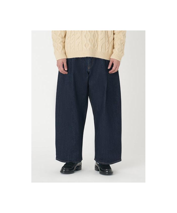 セール】WIDE PLEAT CROP ミディアムインディゴ MEADOW MADE OF セール】WIDE PLEAT CROP ミディアムインディゴ MEADOW MADE OF
