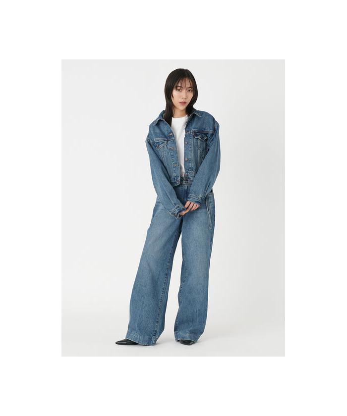 SHRUNKEN 90S トラッカージャケット ミディアムインディゴ LOW