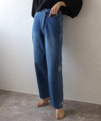 Bonjour Sagan/ボンジュールサガン BONJOUR SAGAN 箔サイドラインデニムパンツ/506774106