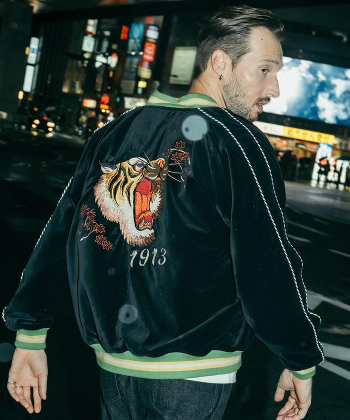 SOUVENIR JACKET/スーベニアスカジャン 顔虎(506777261 SOUVENIR JACKET/スーベニアスカジャン 顔虎(506777261