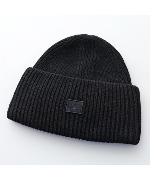 Acne Studios ニット帽 C40270 スモールFaceロゴ ビーニー Acne Studios ニット帽 C40270 スモールFaceロゴ ビーニー