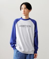 GLAZOS/グラソス GLAZOS USAコットン・スウェTフロント刺繍ラグランビッグ長袖Tシャツ/506781482