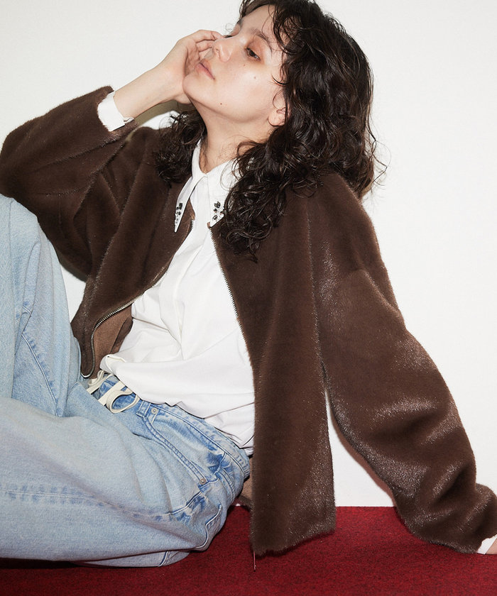 新品☆Whim Gazette☆ THE PAUSE エコフェイクファージレ（THE