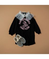 branshes/【WEB限定/DRC/お肌に嬉しい綿100％】グラフィック長袖ワンピース+チュールマルチフリルセット/506734653