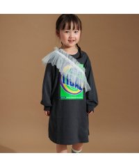 branshes/【WEB限定/DRC/お肌に嬉しい綿100％】グラフィック長袖ワンピース+チュールマルチフリルセット/506734653