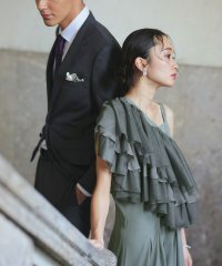 RUIRUE BOUTIQUE/ルイルエブティック RUIRUE BOUTIQUE 【マルチWAY】レイヤードシアーケープ＆フレアパンツドレスセットアップ/506775010