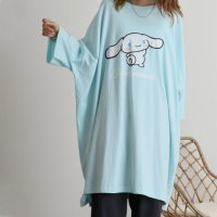 Sanrio characters/サンリオ Sanrio シナモロール ビッグ シルエット Tシャツ 半袖 ワンピース ルームウェア サンリオ キャラクターズ/506780428