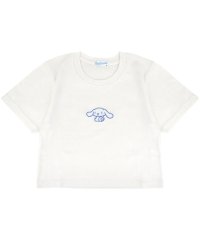Sanrio characters/サンリオ Sanrio シナモロール Tシャツ ちびT サンリオ キャラクターズ 刺繍 レディース ショート丈 半袖/506780430