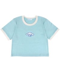 Sanrio characters/サンリオ Sanrio シナモロール Tシャツ ちびT サンリオ キャラクターズ 刺繍 レディース ショート丈 半袖/506780430
