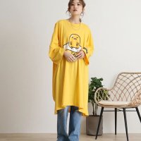 Sanrio characters/サンリオ Sanrio ぐでたま ビッグ シルエット Tシャツ 半袖 ワンピース ルームウェア サンリオ キャラクターズ/506780432