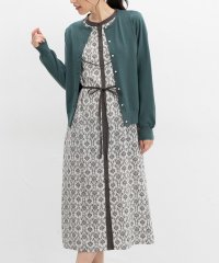GLACIER/グラシア GLACIER バンドカラーワンピース ワンピース 長袖 ロング丈 バンドカラー アラベスク柄/506786723